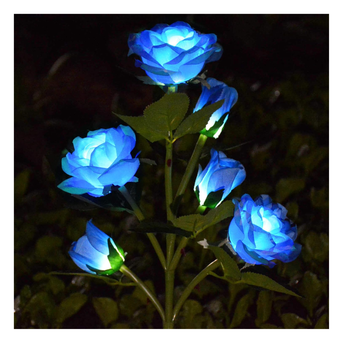 LUCES SOLARES DE ROSAS PARA JARDIN.