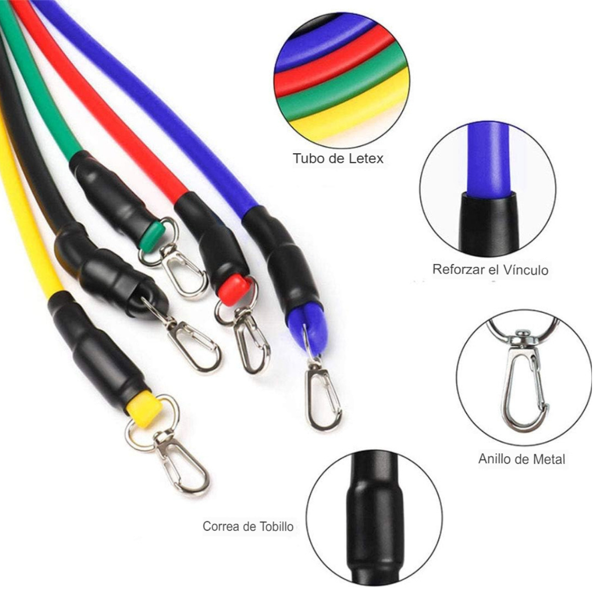 BANDAS ELASTICAS DE RESISTENCIA FITNESS.