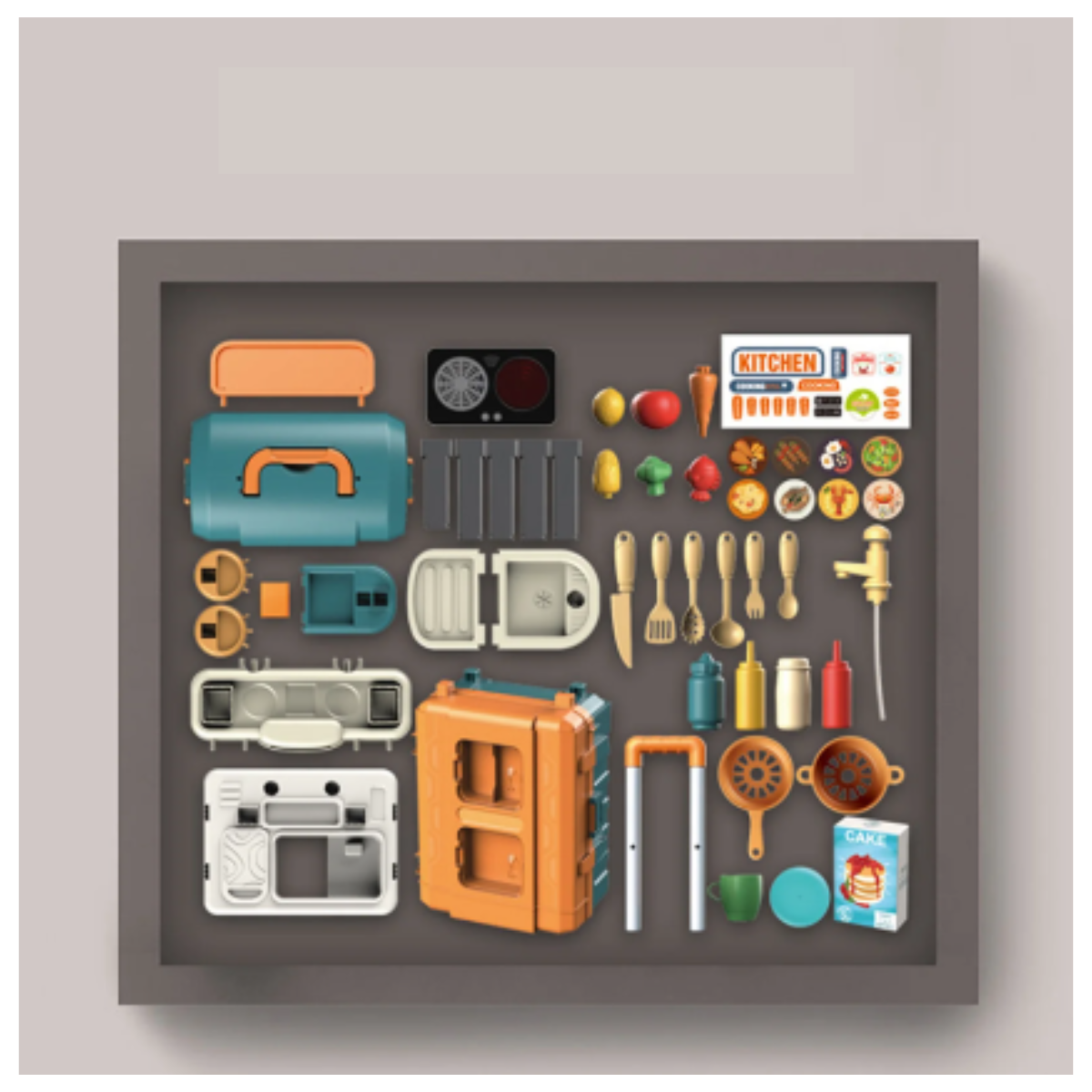 MALETA JUGUETE 2 EN 1: COCINA MOVIL NIÑOS.