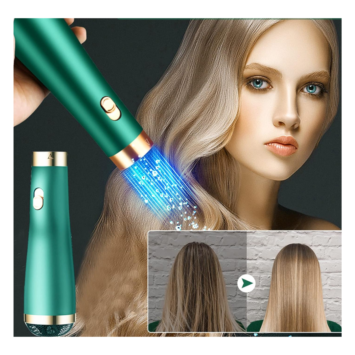 Cepillo Alisador Secador Y Rizador 3en1