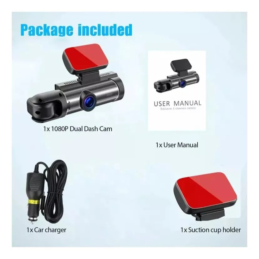 CAMARA DE SEGURIDAD PARA AUTOMOVIL HD NOCTURNA 1080P.