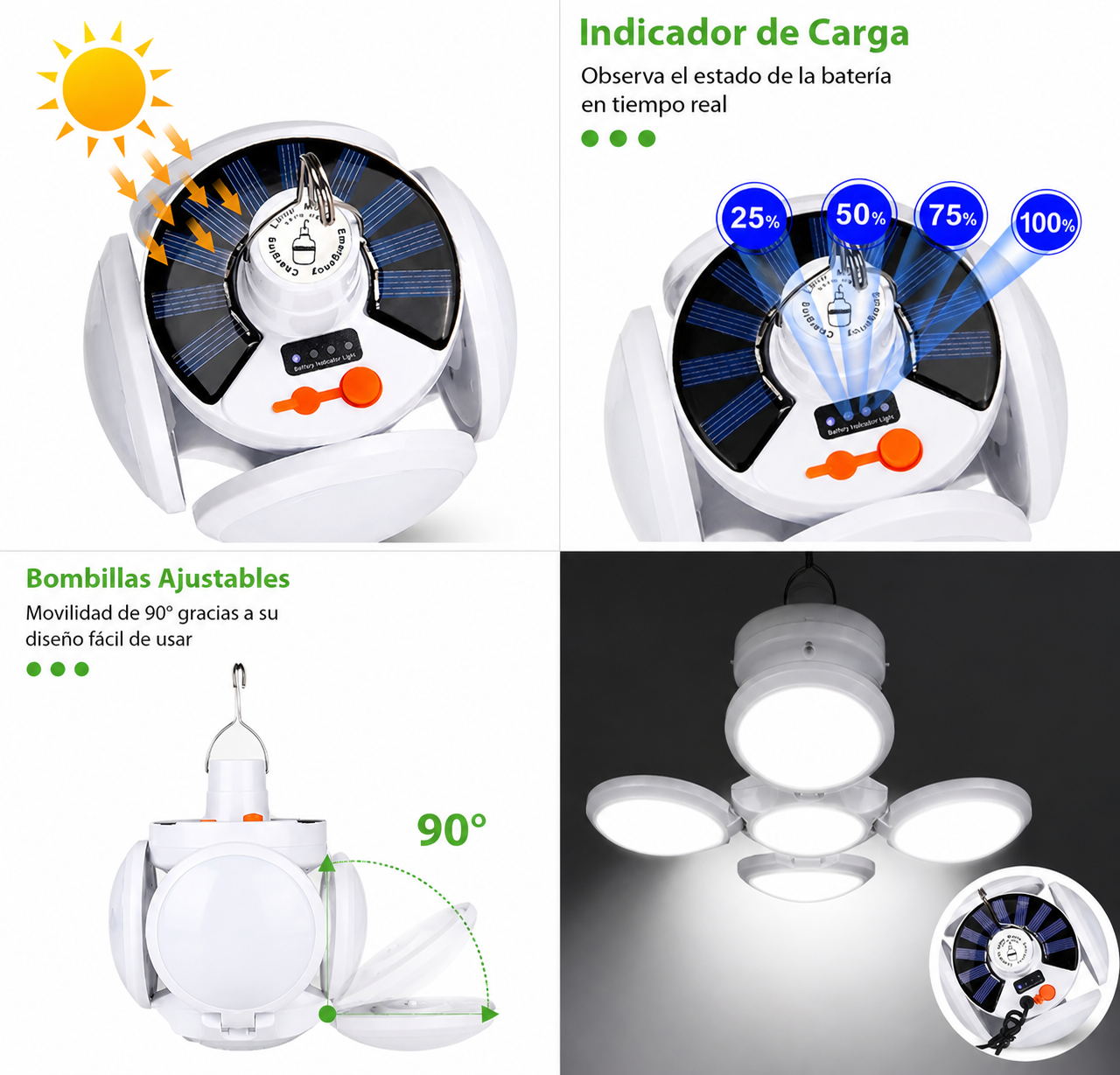 LAMPARA SOLAR PEGLABLE.