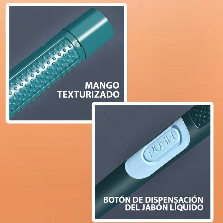 CEPILLO DE SILICONA PARA EL BAÑO.