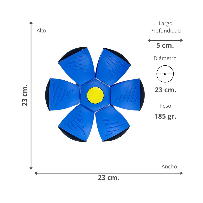 PELOTA PLANA FALT BALL DISCO LED.