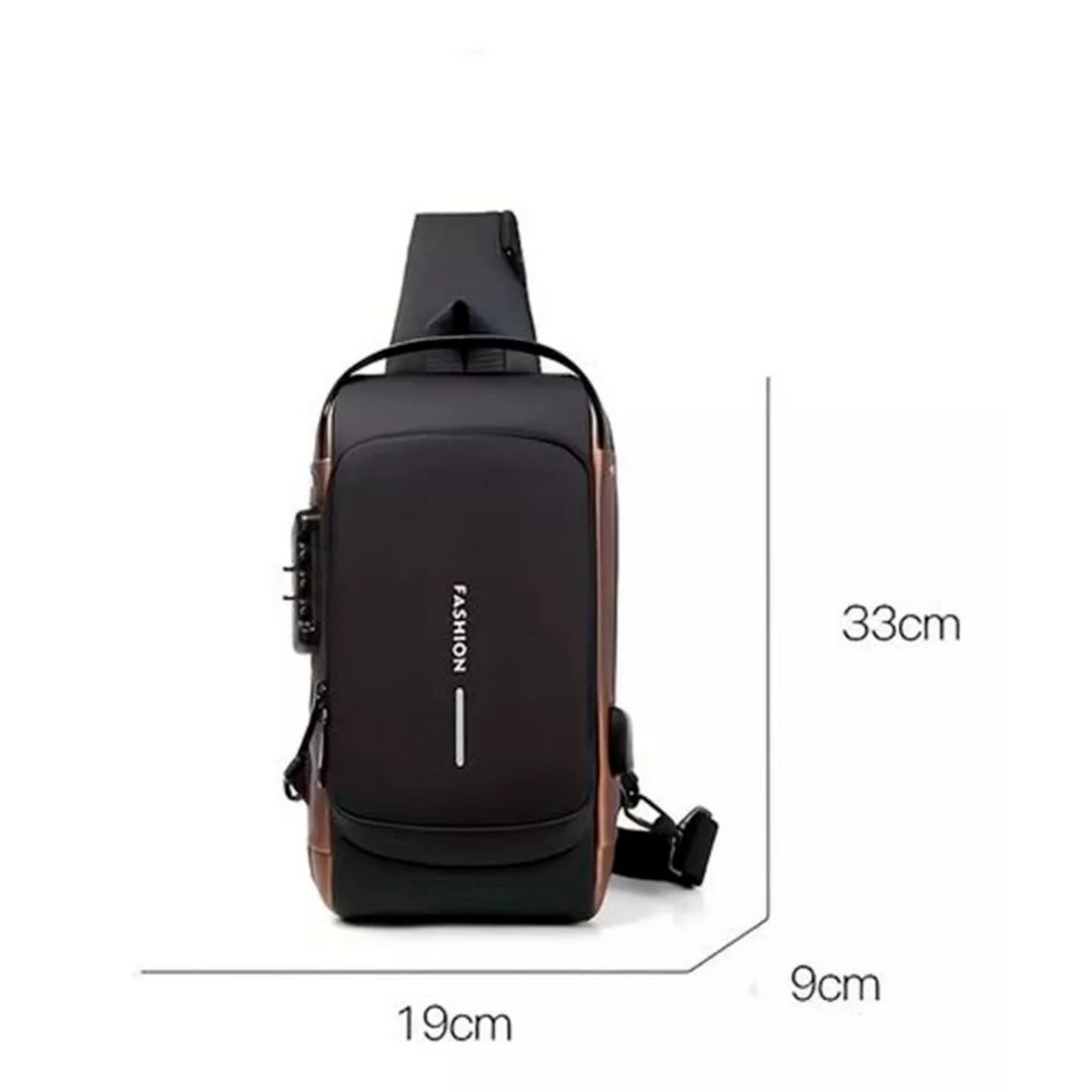 BOLSO BANDOLERA ANTIRROBO IMPERMEABLE.