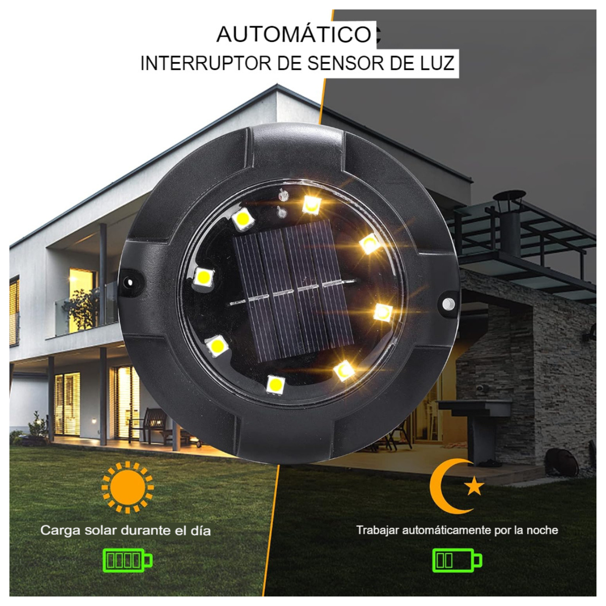 KIT 4 ESTACAS SOLARES PARA JARDIN RGB.