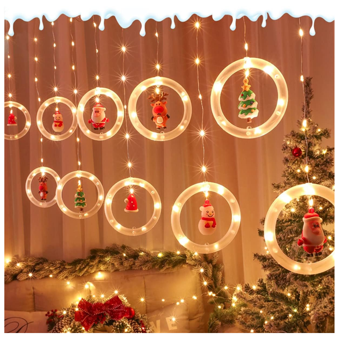 GUIRNALDA REDONDA LED FIGURAS NAVIDEÑAS.