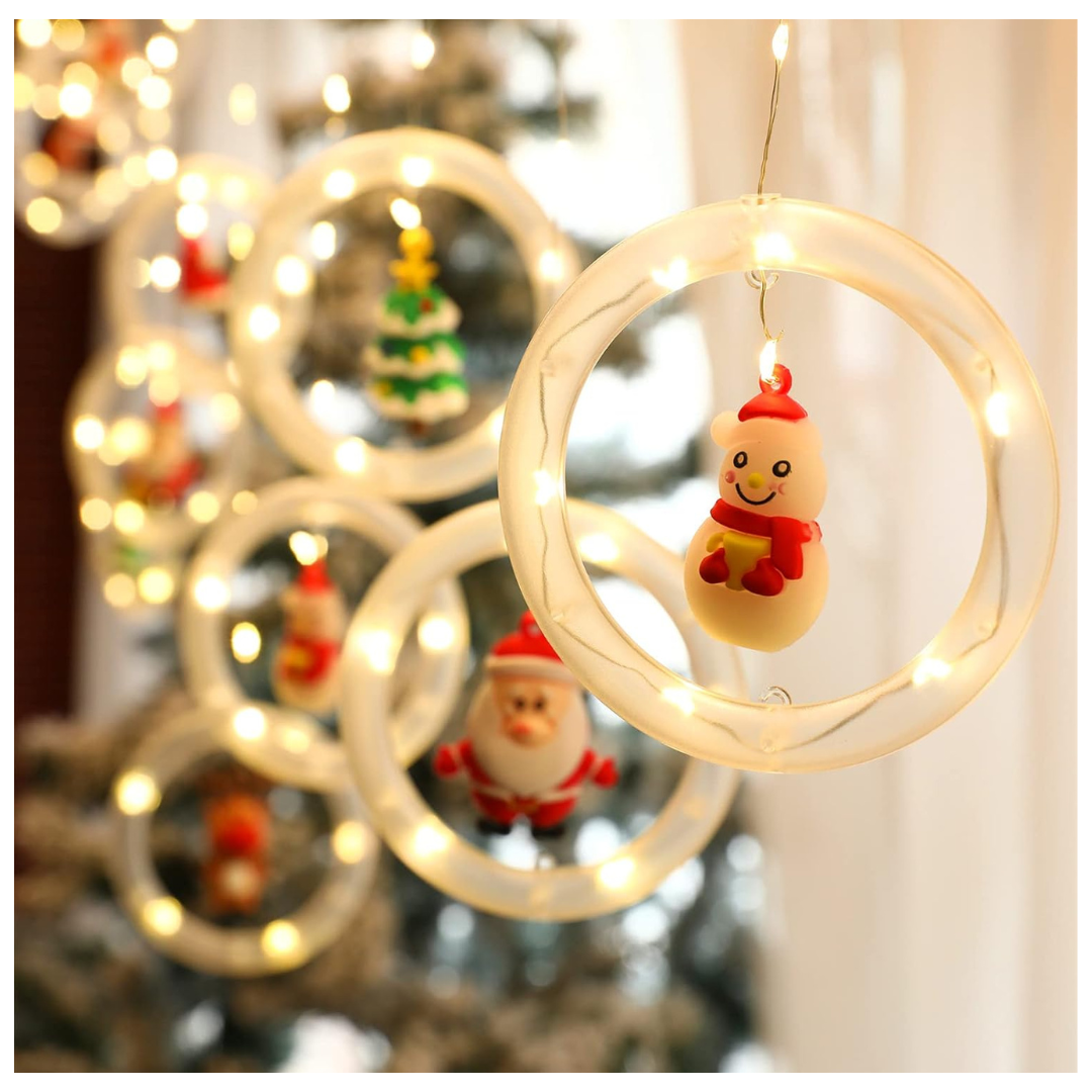GUIRNALDA REDONDA LED FIGURAS NAVIDEÑAS.