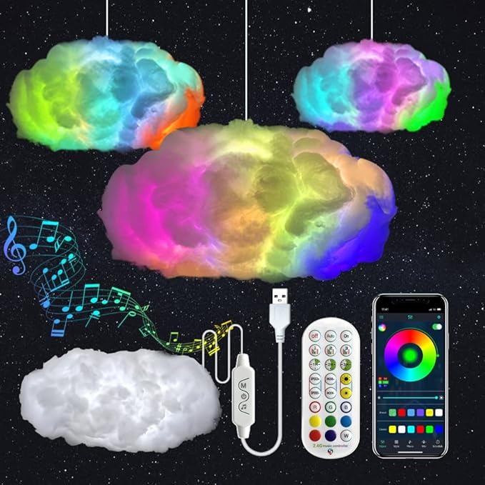LAMPARA NUBE GAMER + CONTROL