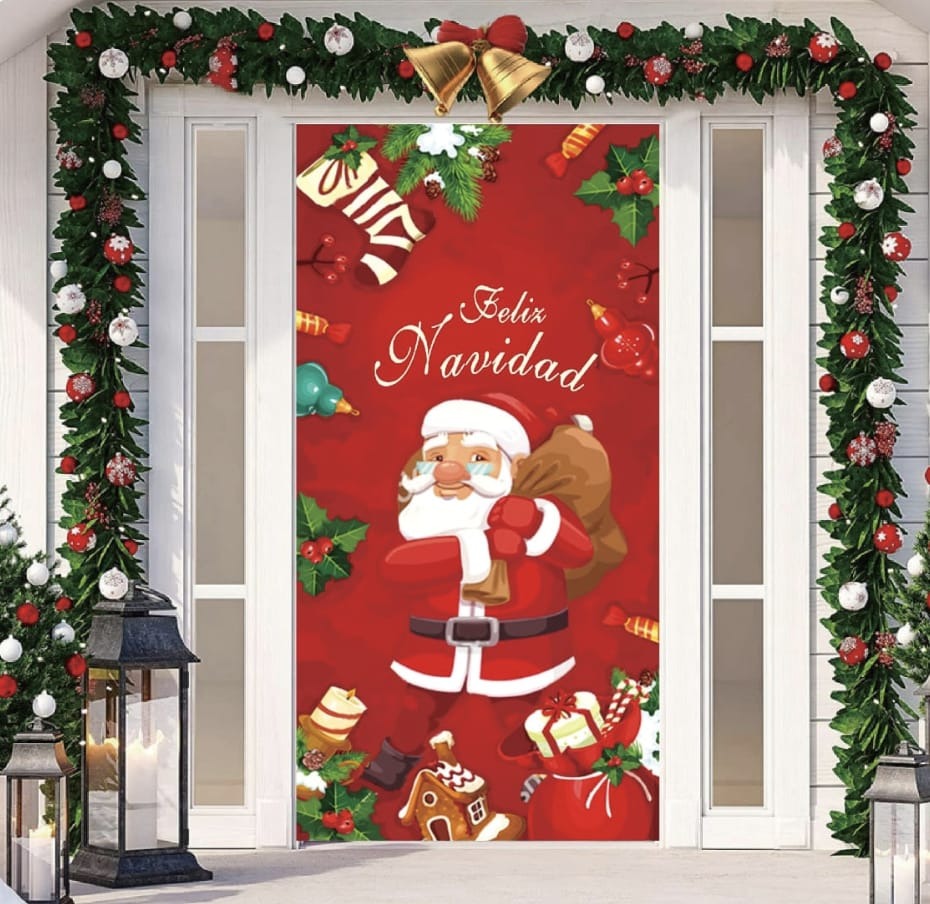 Funda navideña para puertas