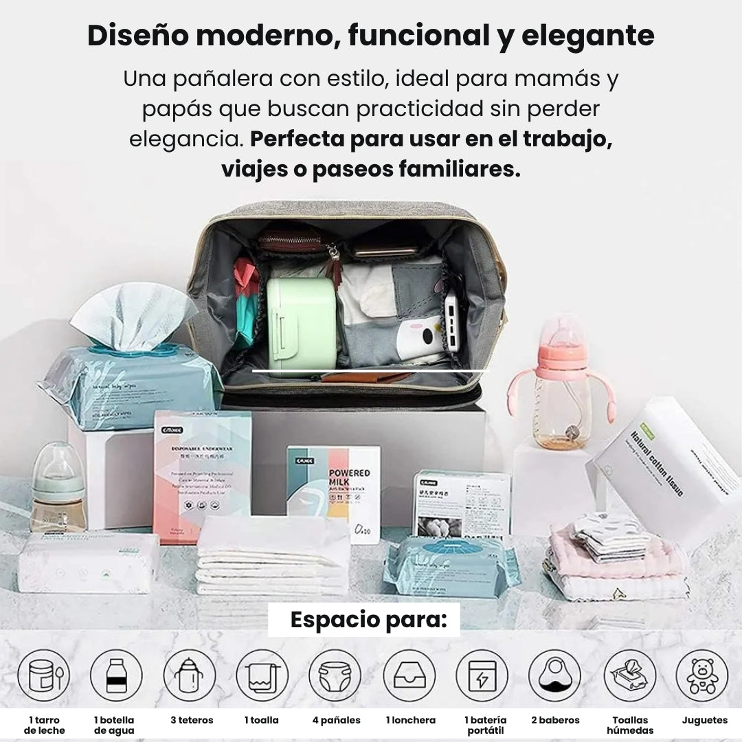 PAÑALERA CON CAMBIADOR PLEGABLE MULTIUSO.