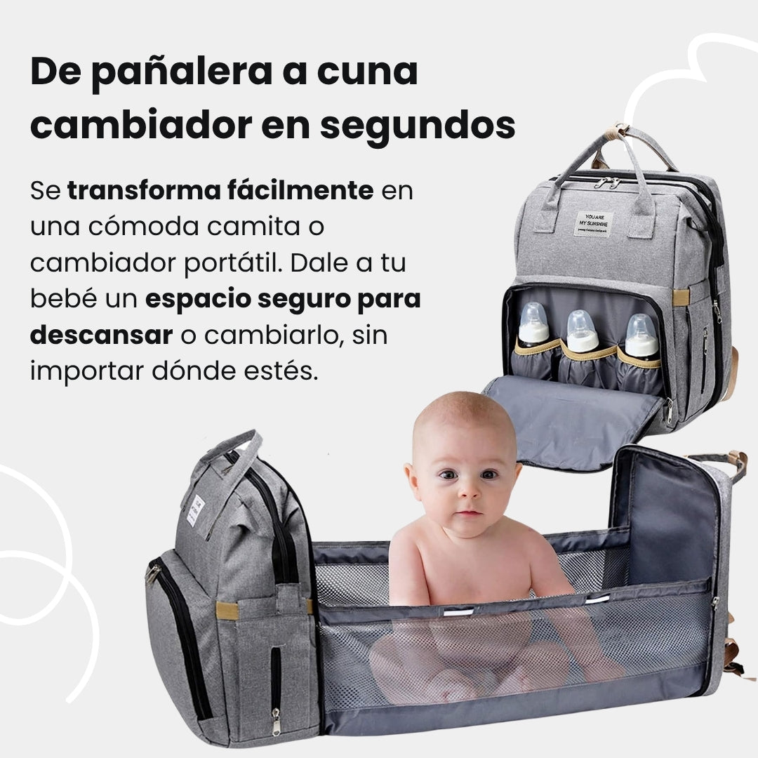 PAÑALERA CON CAMBIADOR PLEGABLE MULTIUSO.