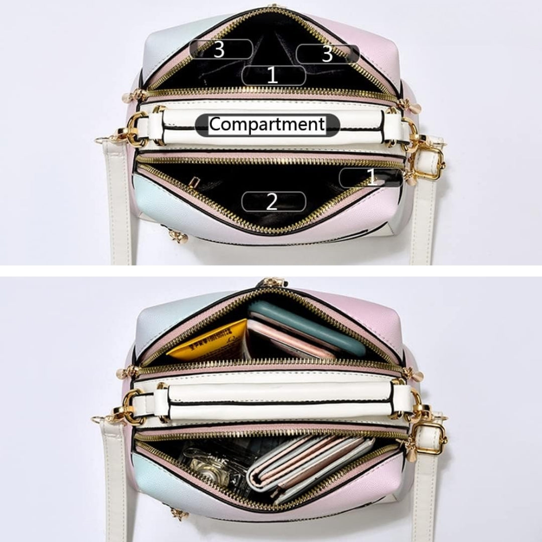 BOLSO PEQUEÑO MULTICOLOR MODERNO.