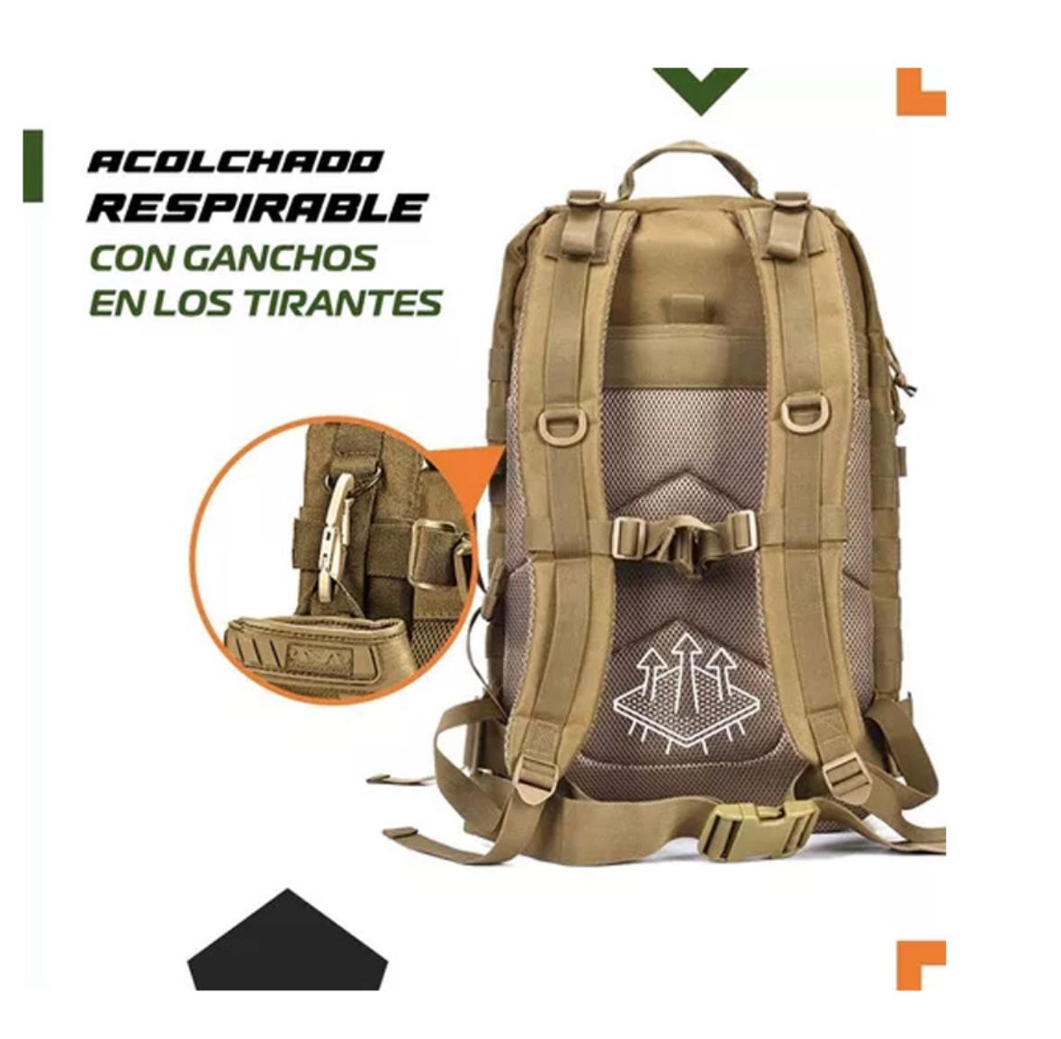 MOCHILA TACTICA PENTAGON DE 50 LITROS.
