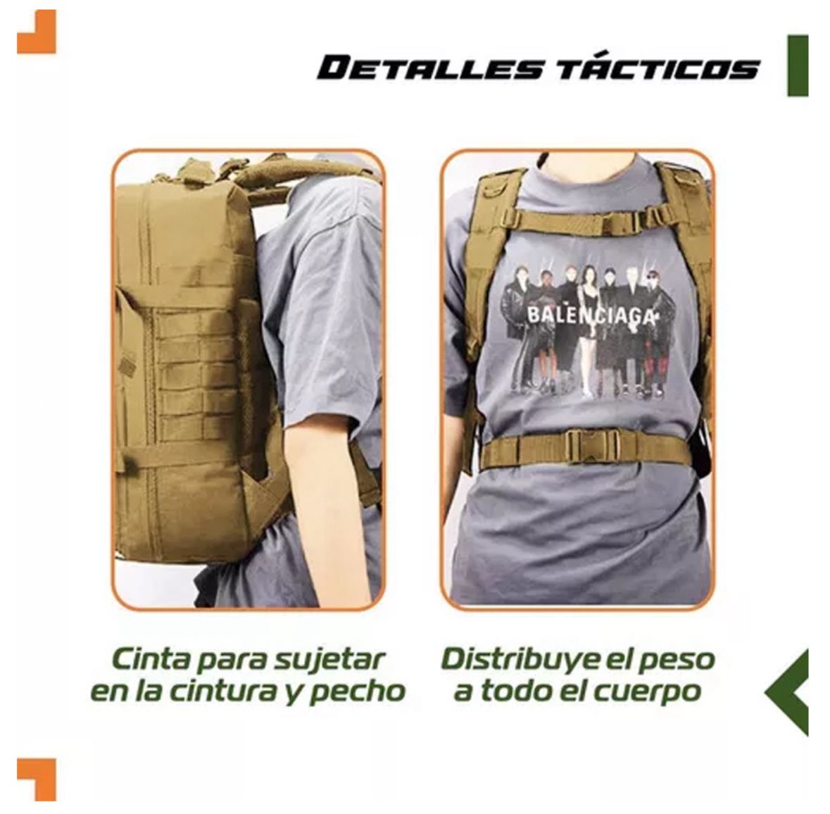 MOCHILA TACTICA PENTAGON DE 50 LITROS.