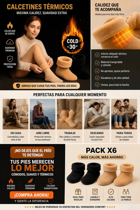 CALCETAS TERMICAS PACK X6🧦🔥
