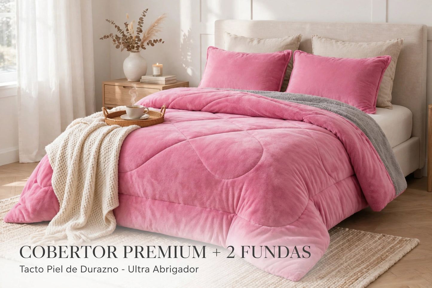 COBERTOR CON FUNDAS.