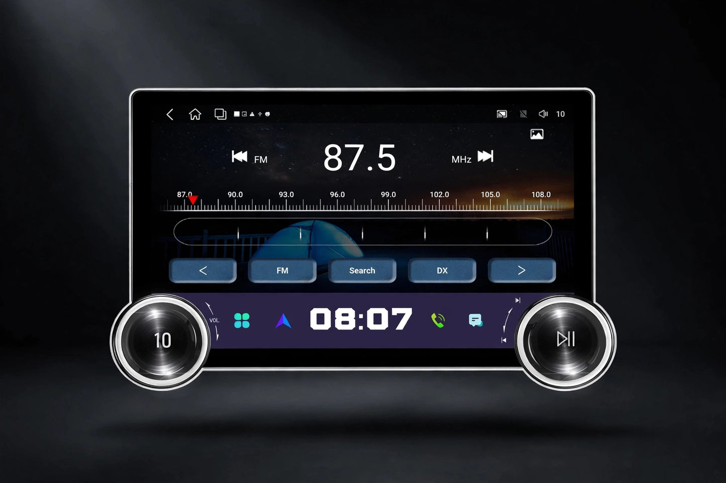 RADIO AUTO 10.1 DUAL KNOB CARPLAY.