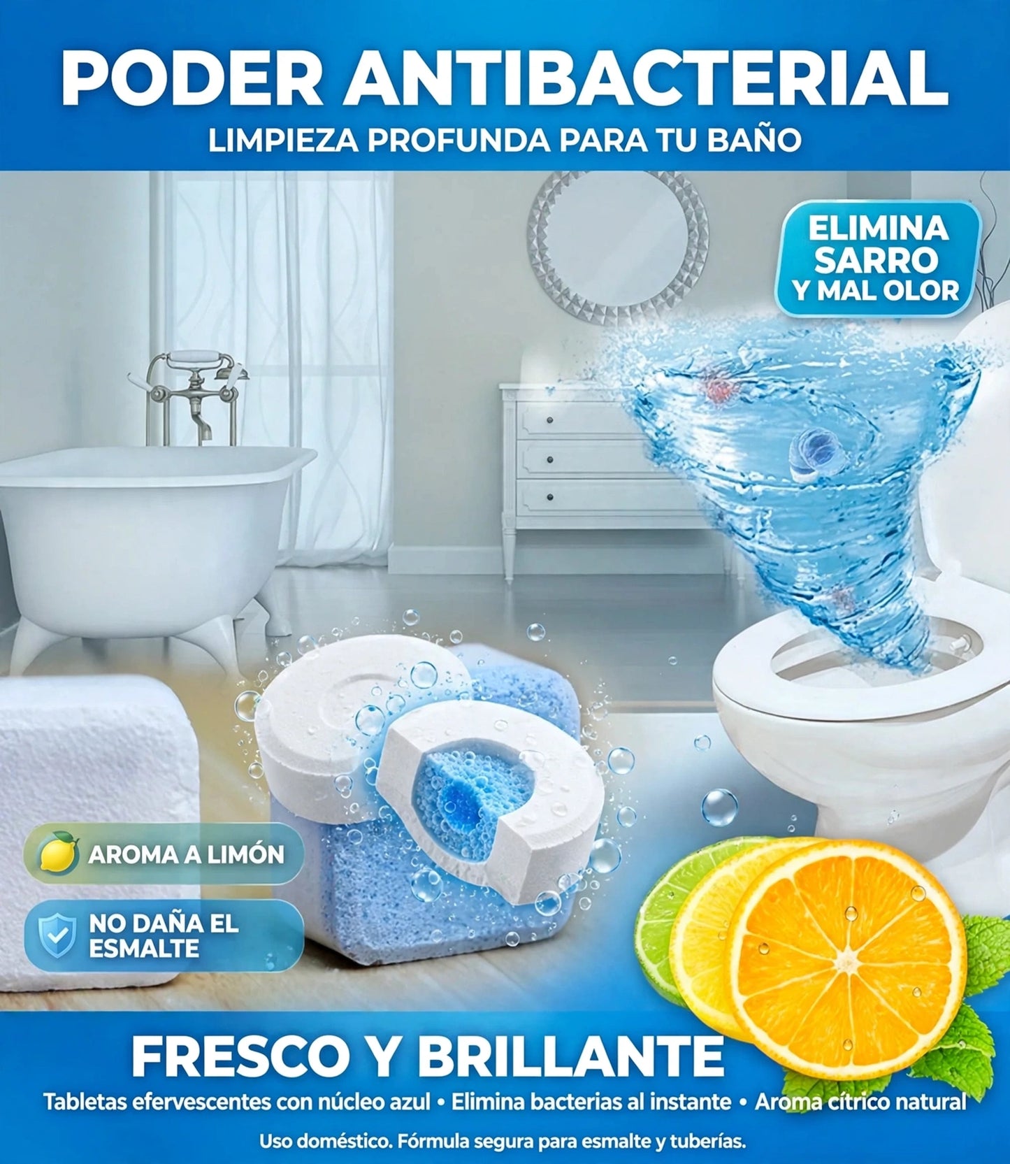 PASTILLAS LIMPIADORAS PARA INODORO X 5 CAJAS.