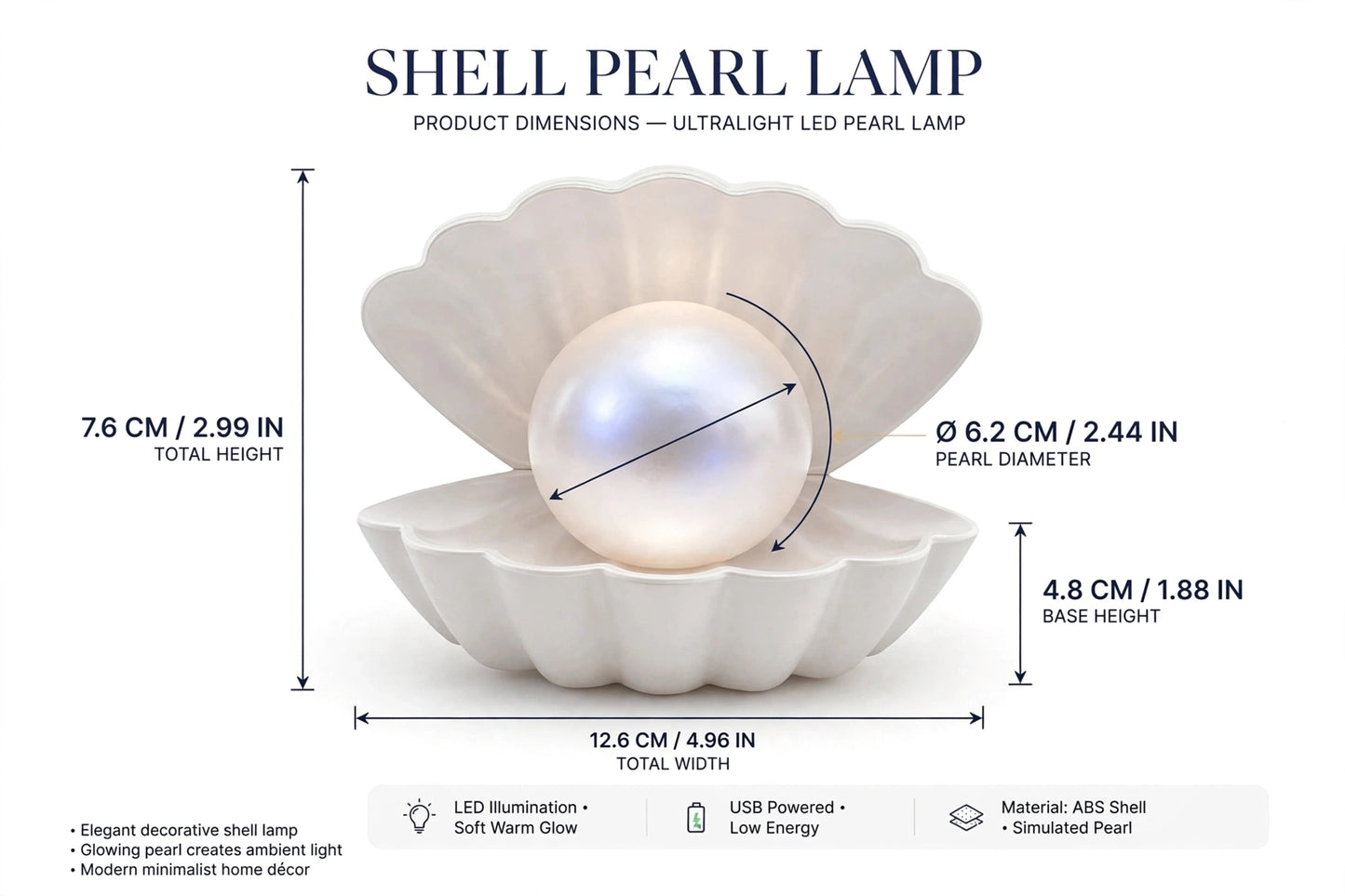 LAMPARA PERLA DEL MAR LED-RGB.