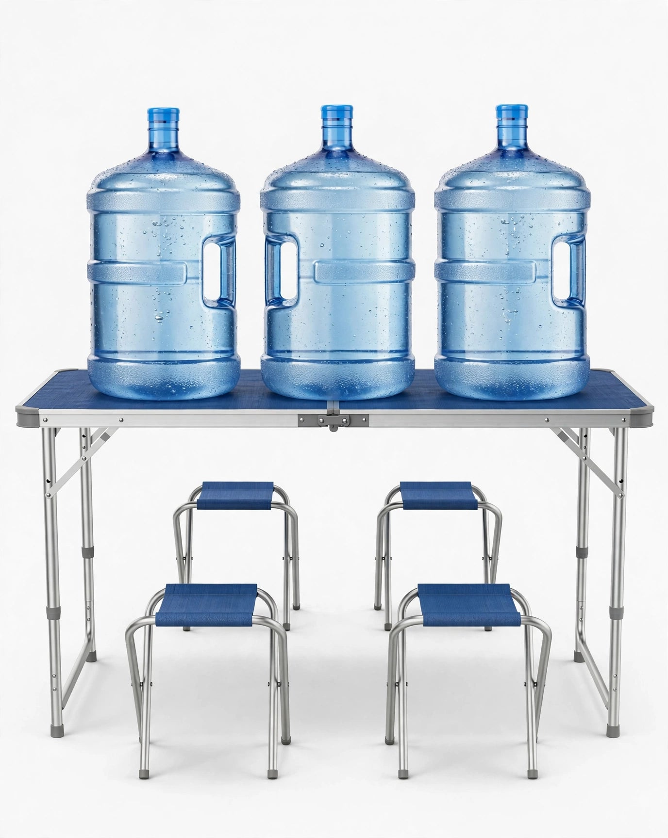 MESA PLEGABLE CON 4 SILLAS.