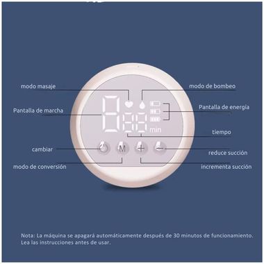 EXTRACTOR DE LECHE MATERNA INALAMBRIC0 USB.