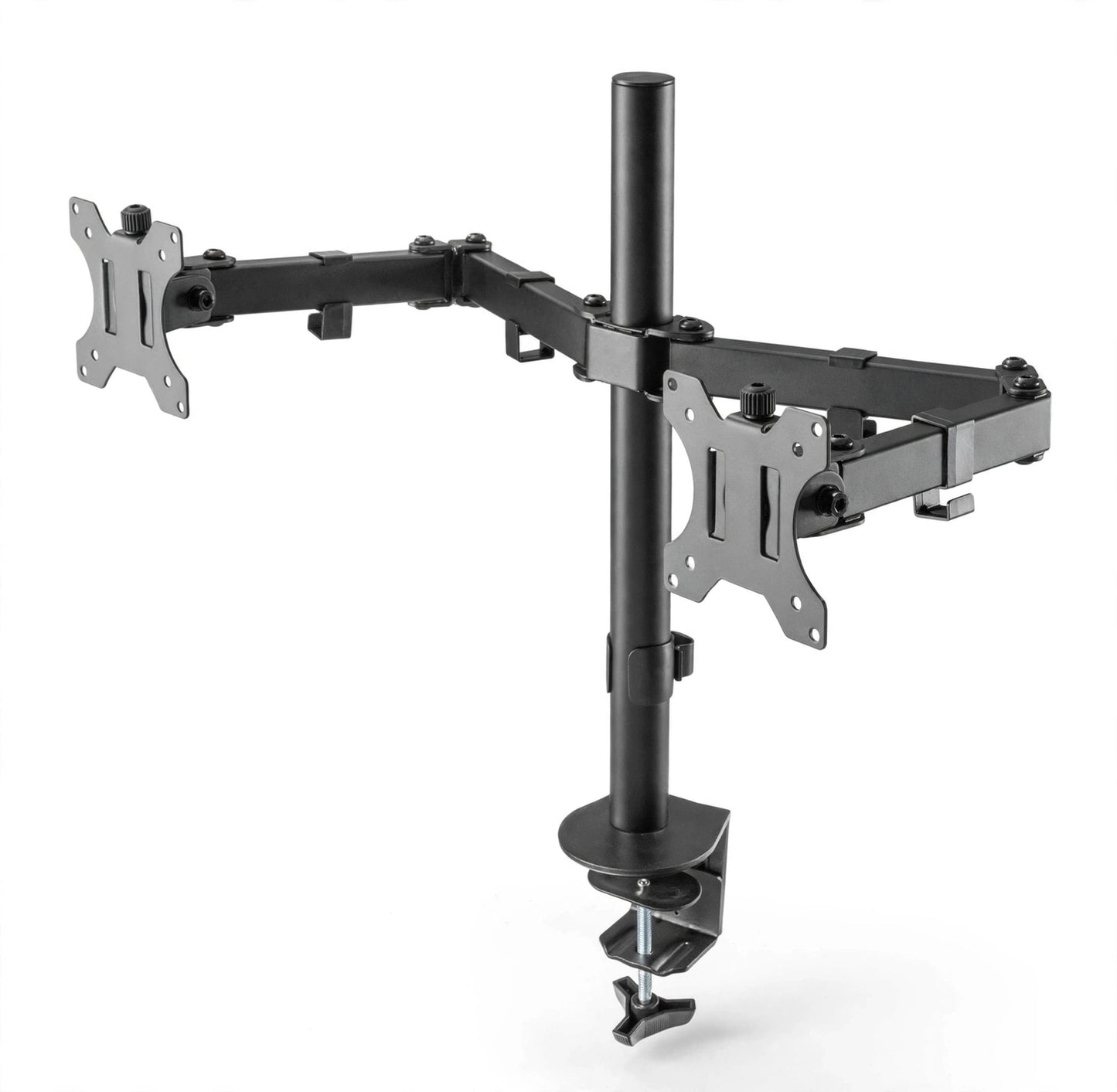 SOPORTE DOBLE MONITOR AJUSTABLE.