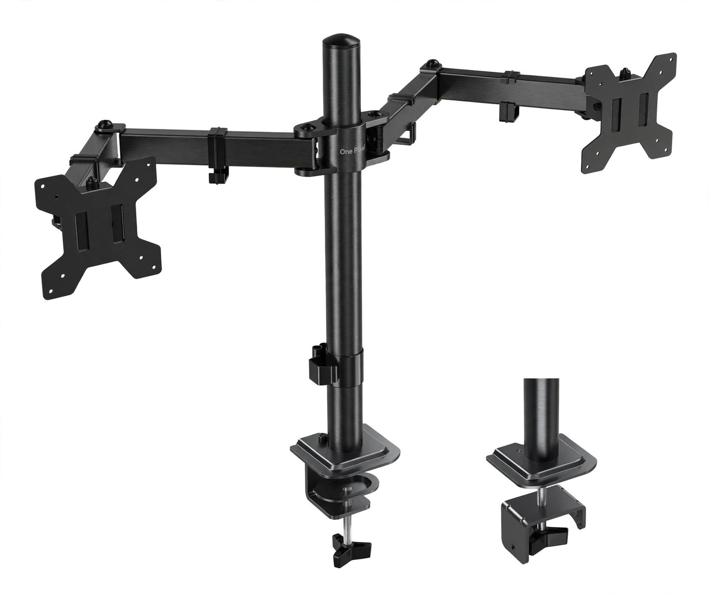 SOPORTE DOBLE MONITOR AJUSTABLE.
